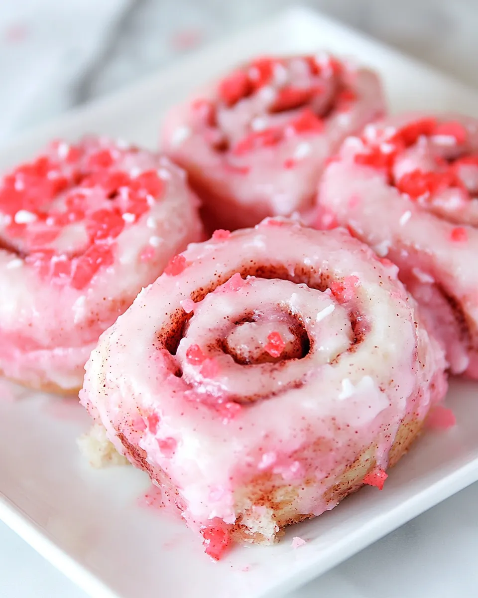 Delicious Pink Cinnamon Rolls dish photo
