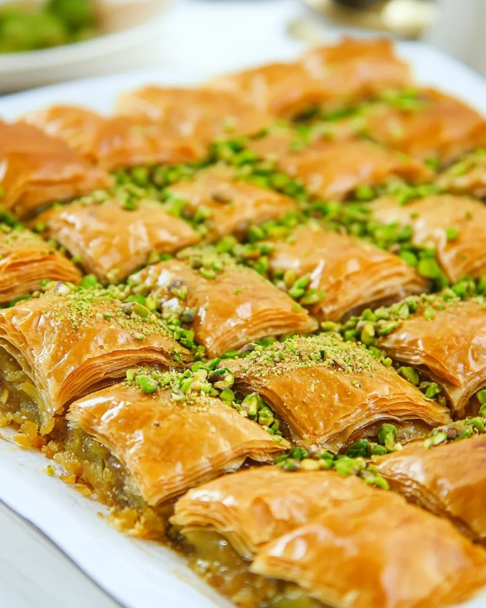 Homemade Pistachio Baklava recipe photo