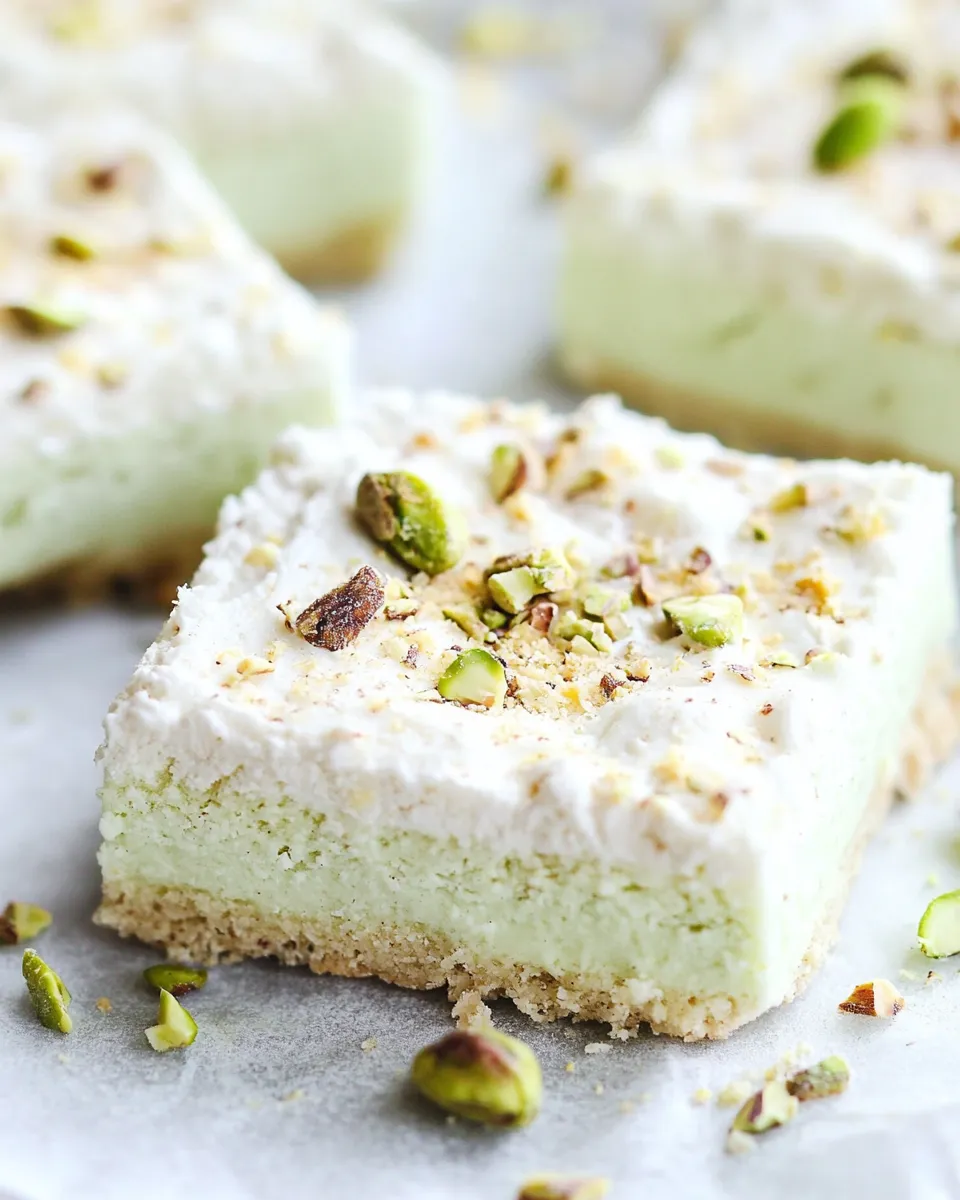Classic Pistachio Cream Bars dish photo