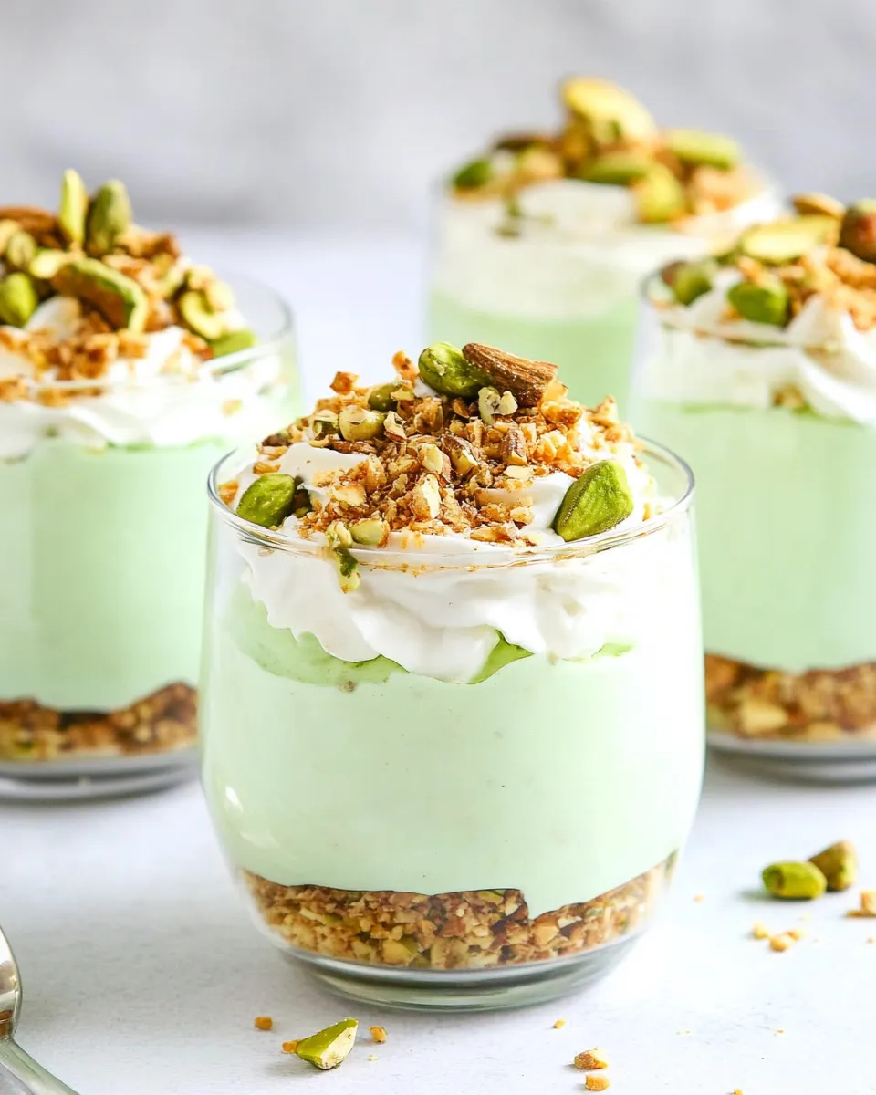 Delicious Pistachio Pudding Parfaits dish photo