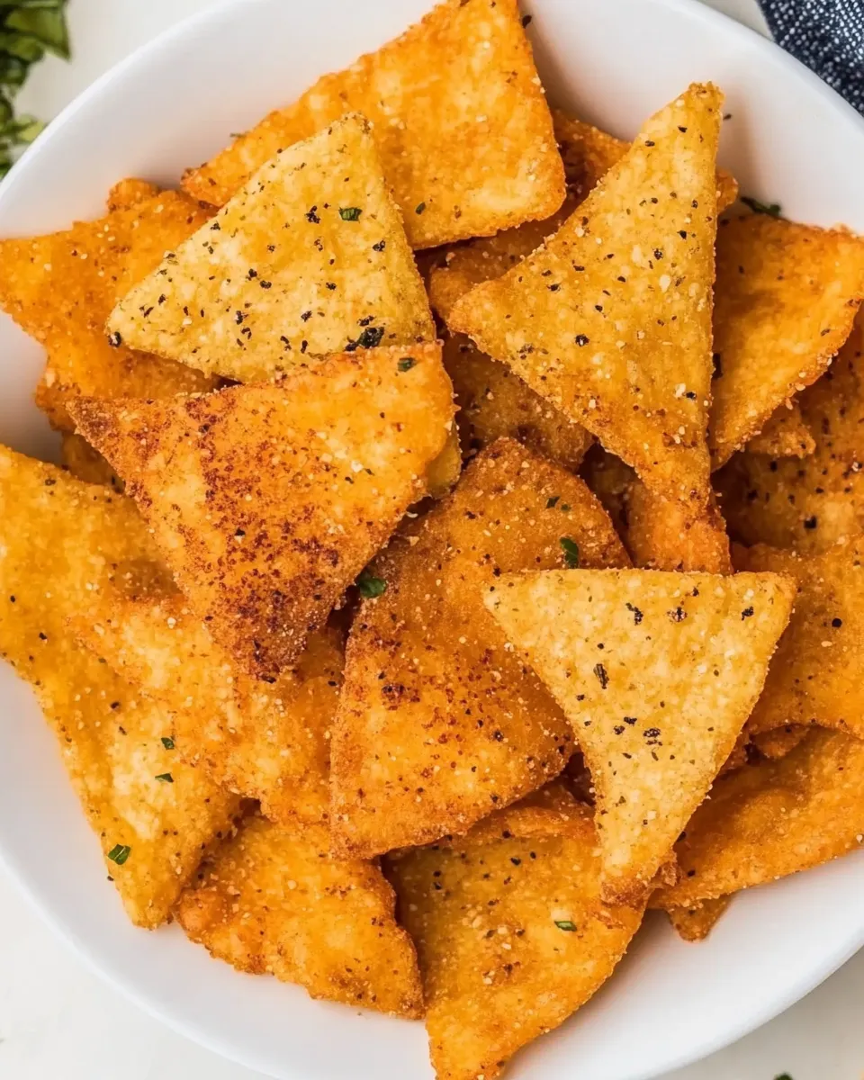 Delicious Pita Chips food shot