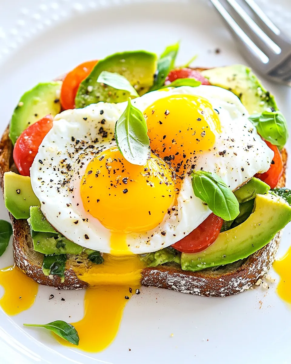 Homemade Poached Egg Avocado Toast photo