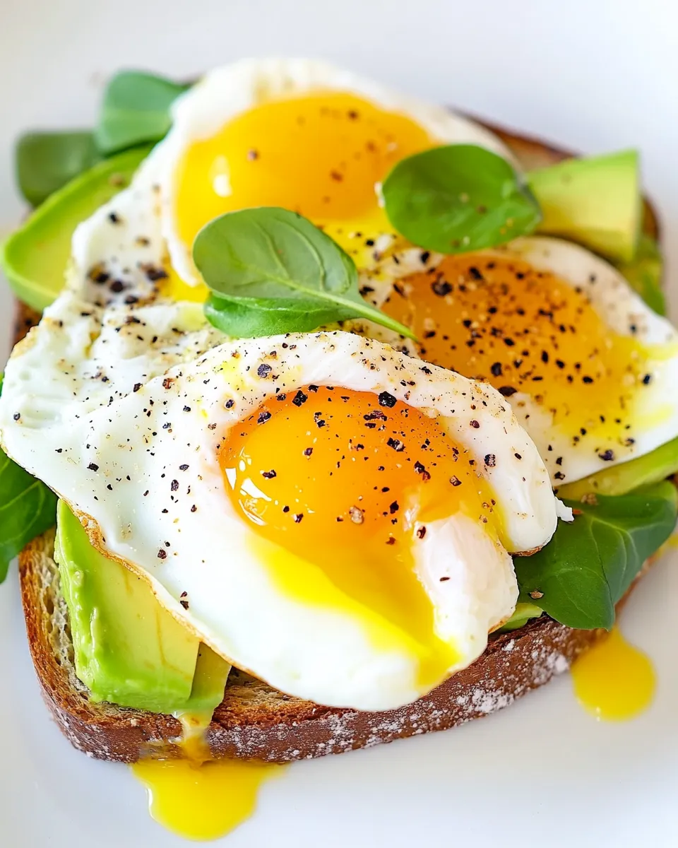 Delicious Poached Egg Avocado Toast shot