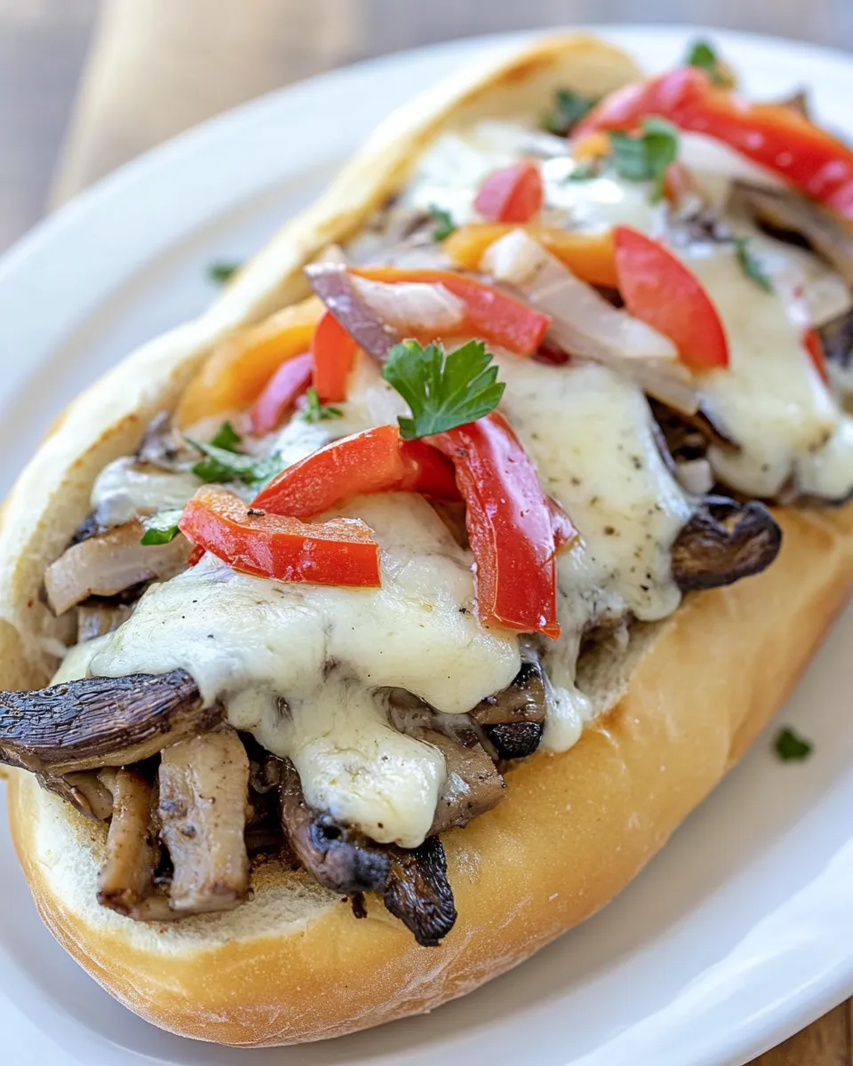 Easy Portobello Cheesesteaks dish photo