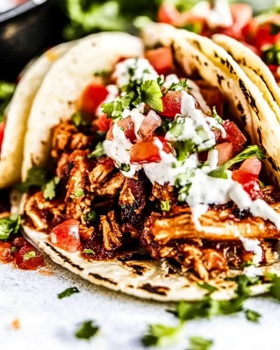 Easy Pulled Chicken Tacos recipe photo