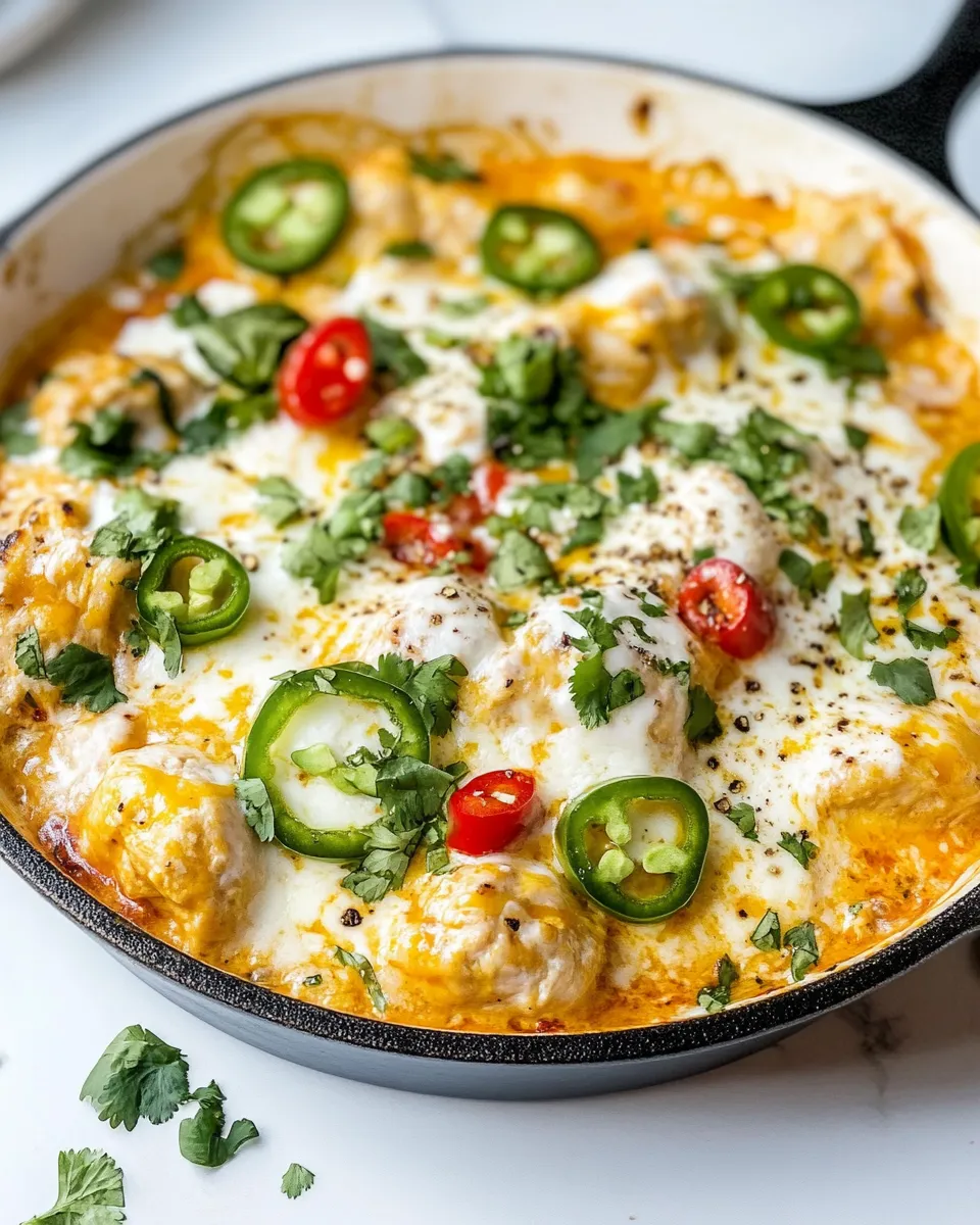 Delicious Queso Chicken Skillet dish photo