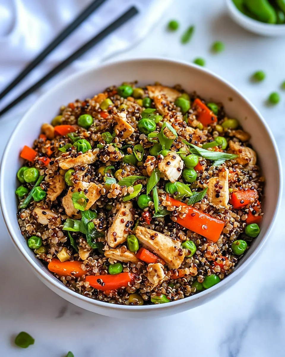Homemade Quinoa Fried Rice with Chicken and Vegetables recipe photo