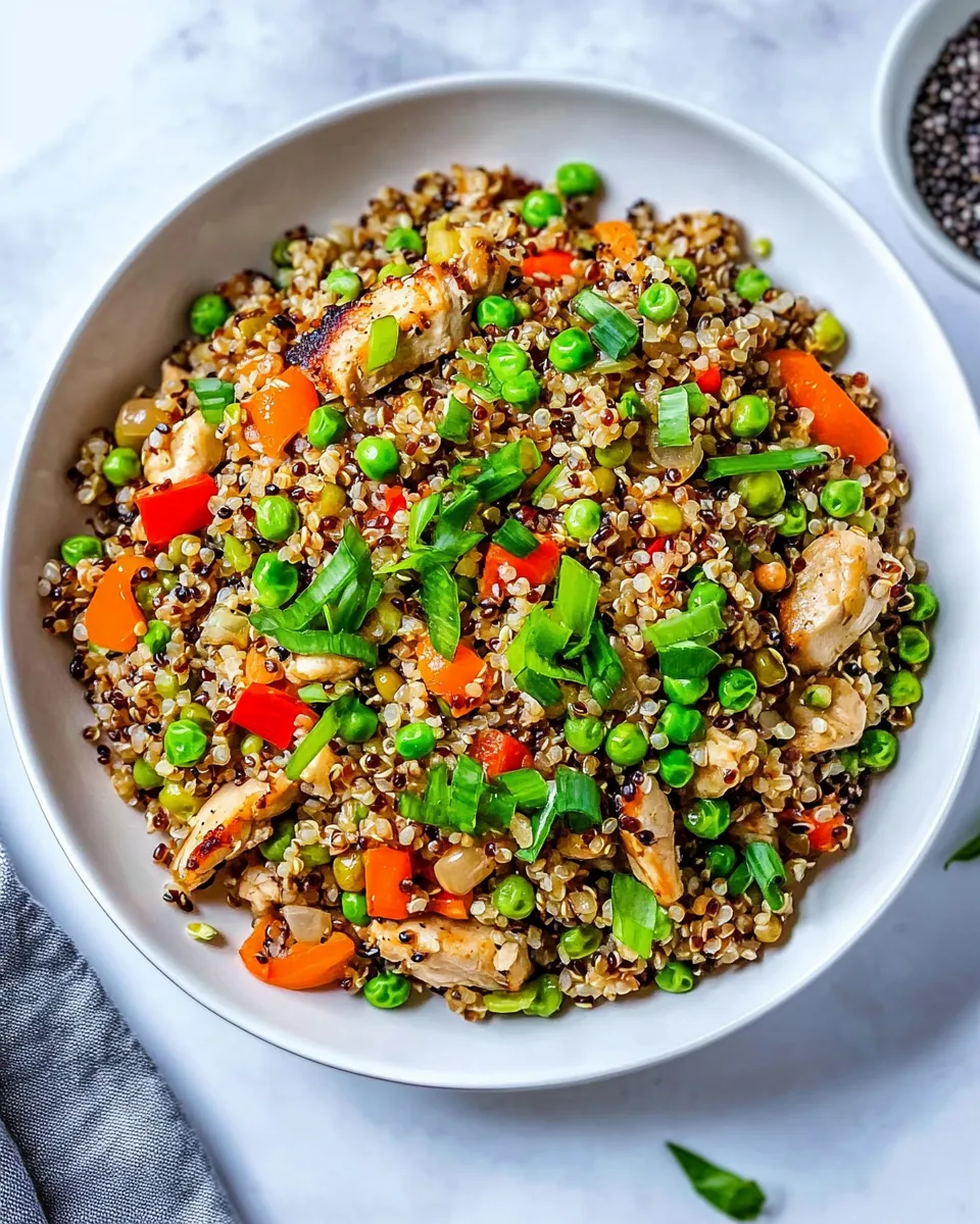 Classic Quinoa Fried Rice with Chicken and Vegetables dish photo