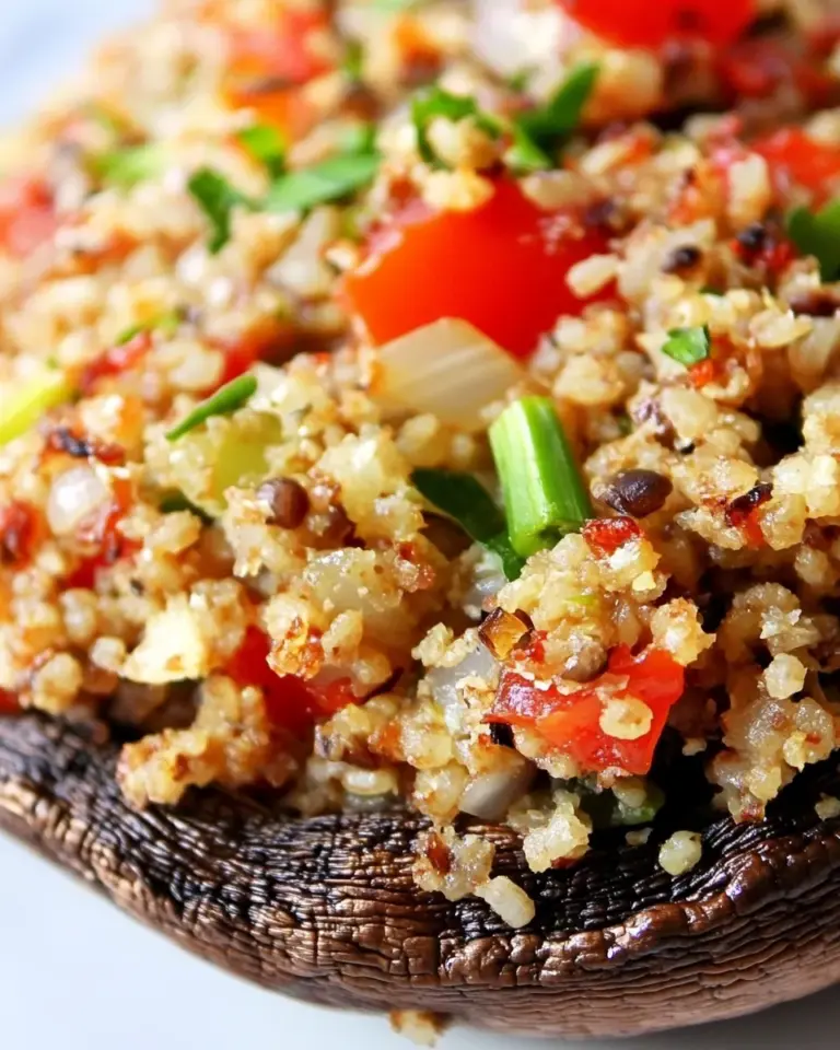 Delicious Quinoa Stuffed Portobello Mushrooms recipe photo