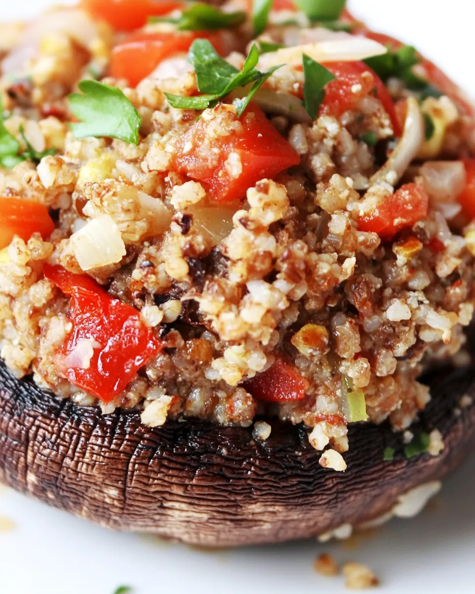 Easy Quinoa Stuffed Portobello Mushrooms dish photo