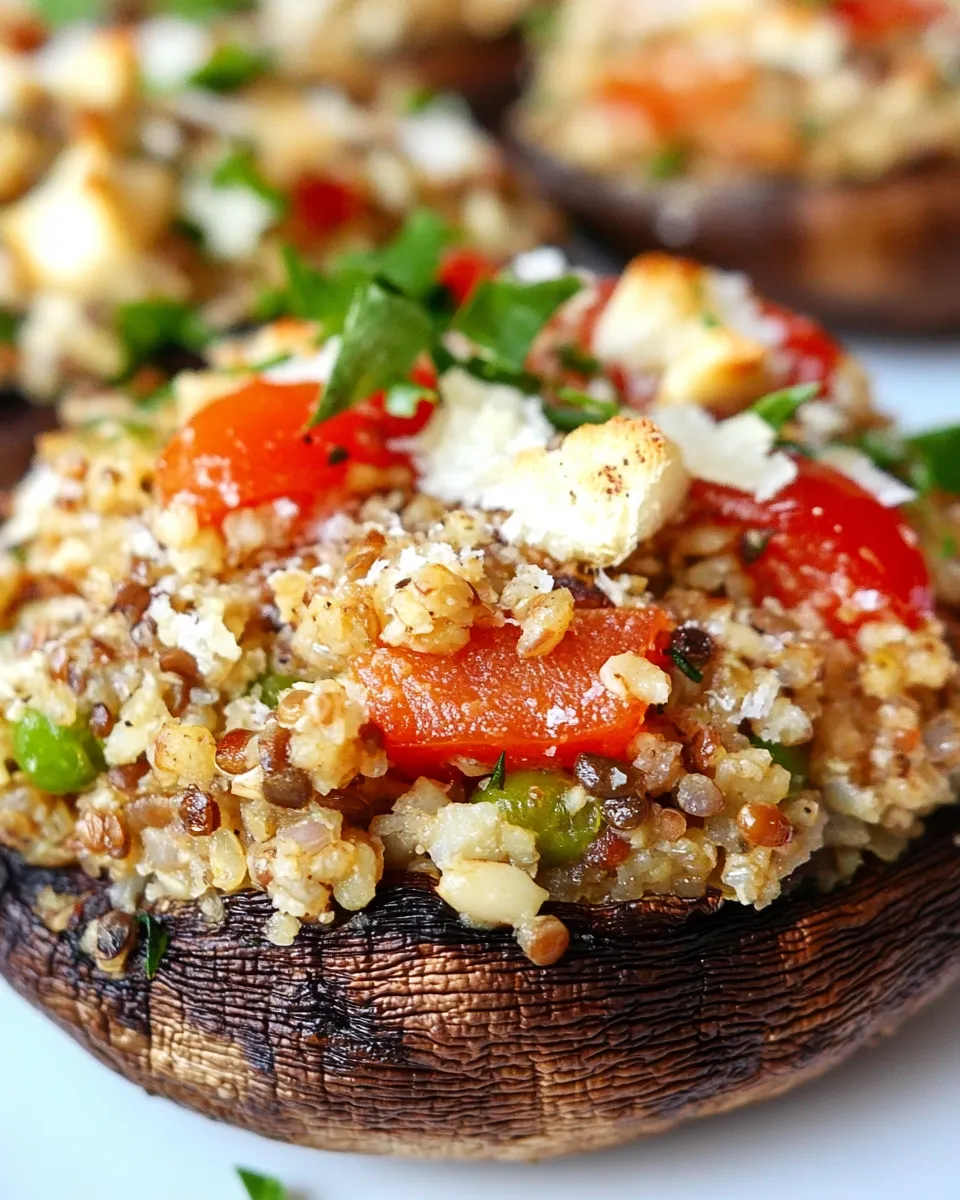 Classic Quinoa Stuffed Portobello Mushrooms plate image