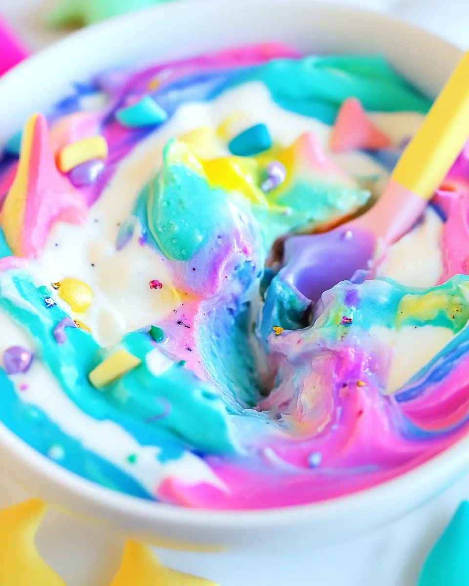 Homemade Rainbow Unicorn Dip photo