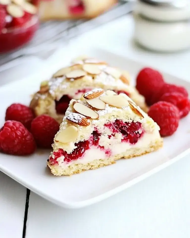 Homemade Raspberry Almond Scones recipe photo