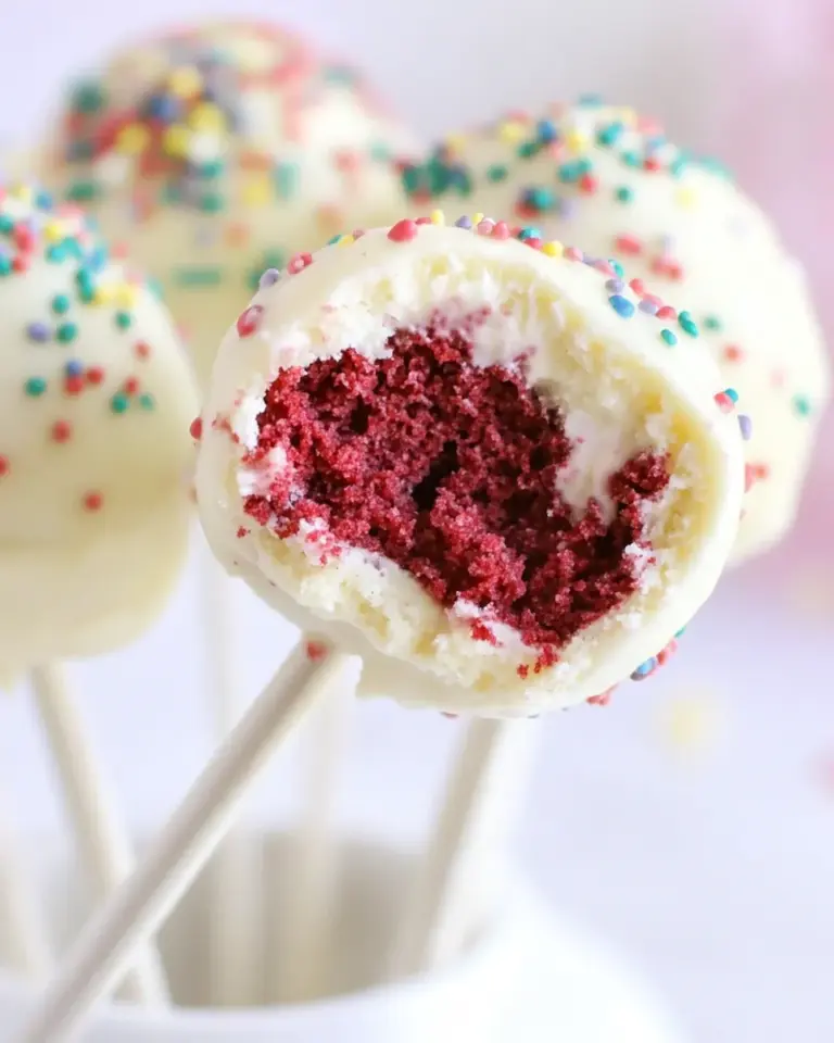 Homemade Red Velvet Cheesecake Pops recipe photo