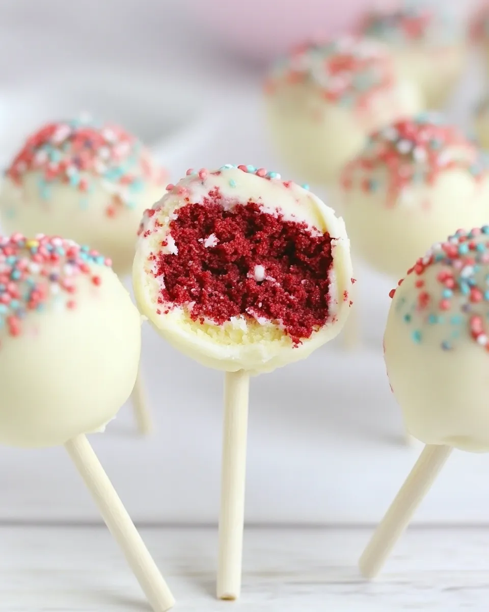 Classic Red Velvet Cheesecake Pops dish photo
