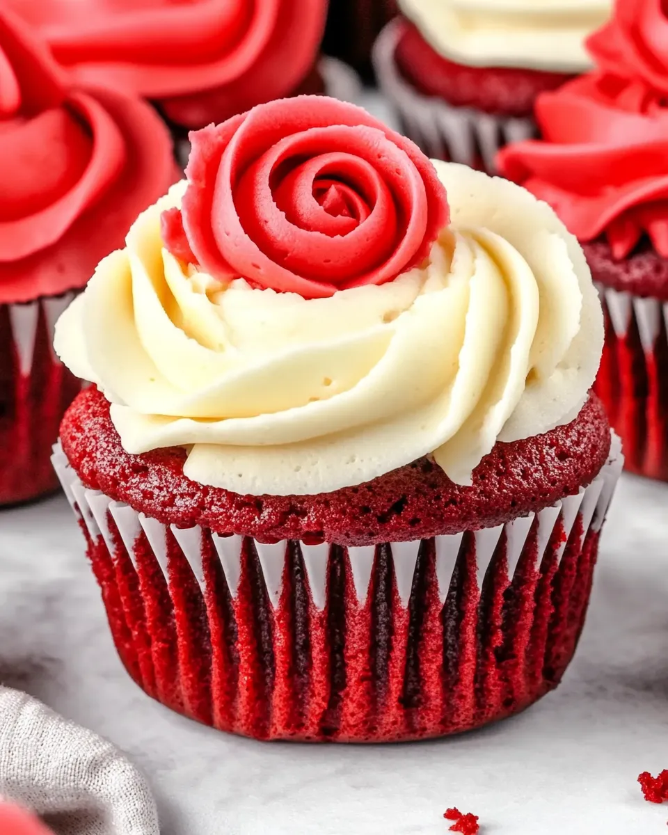 Delicious Red Velvet Cupcakes Recipe food shot