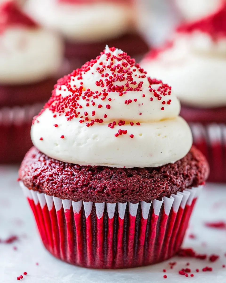 Classic Red Velvet Cupcakes with Vanilla Cream Cheese Frosting image