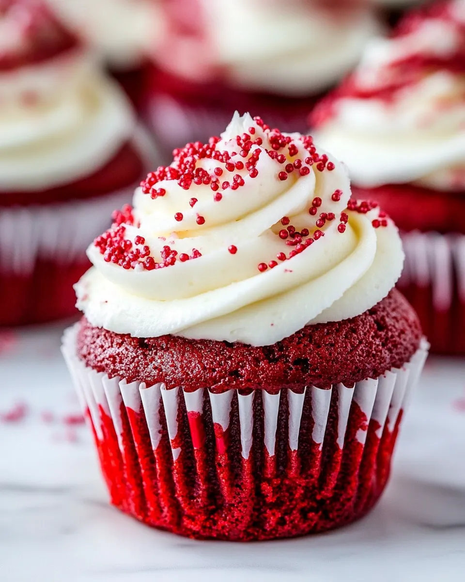 Easy Red Velvet Cupcakes with Vanilla Cream Cheese Frosting recipe photo