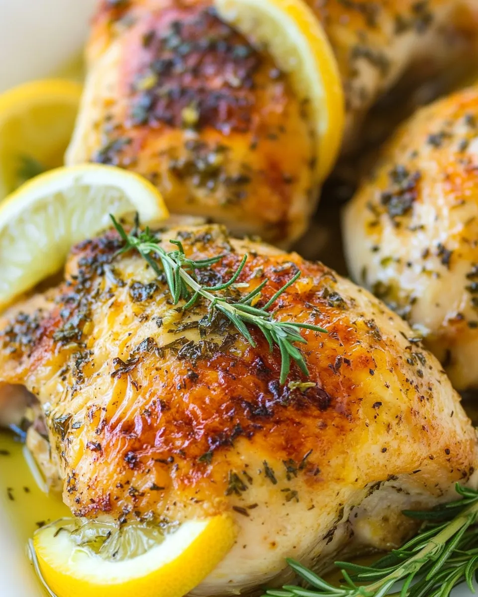 Homemade Roasted Lemon Garlic Herb Chicken photo