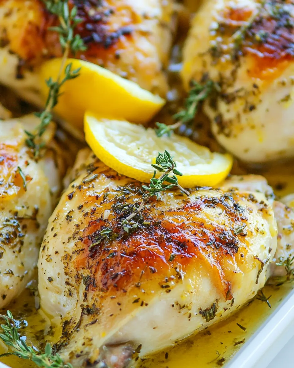 Easy Roasted Lemon Garlic Herb Chicken recipe image