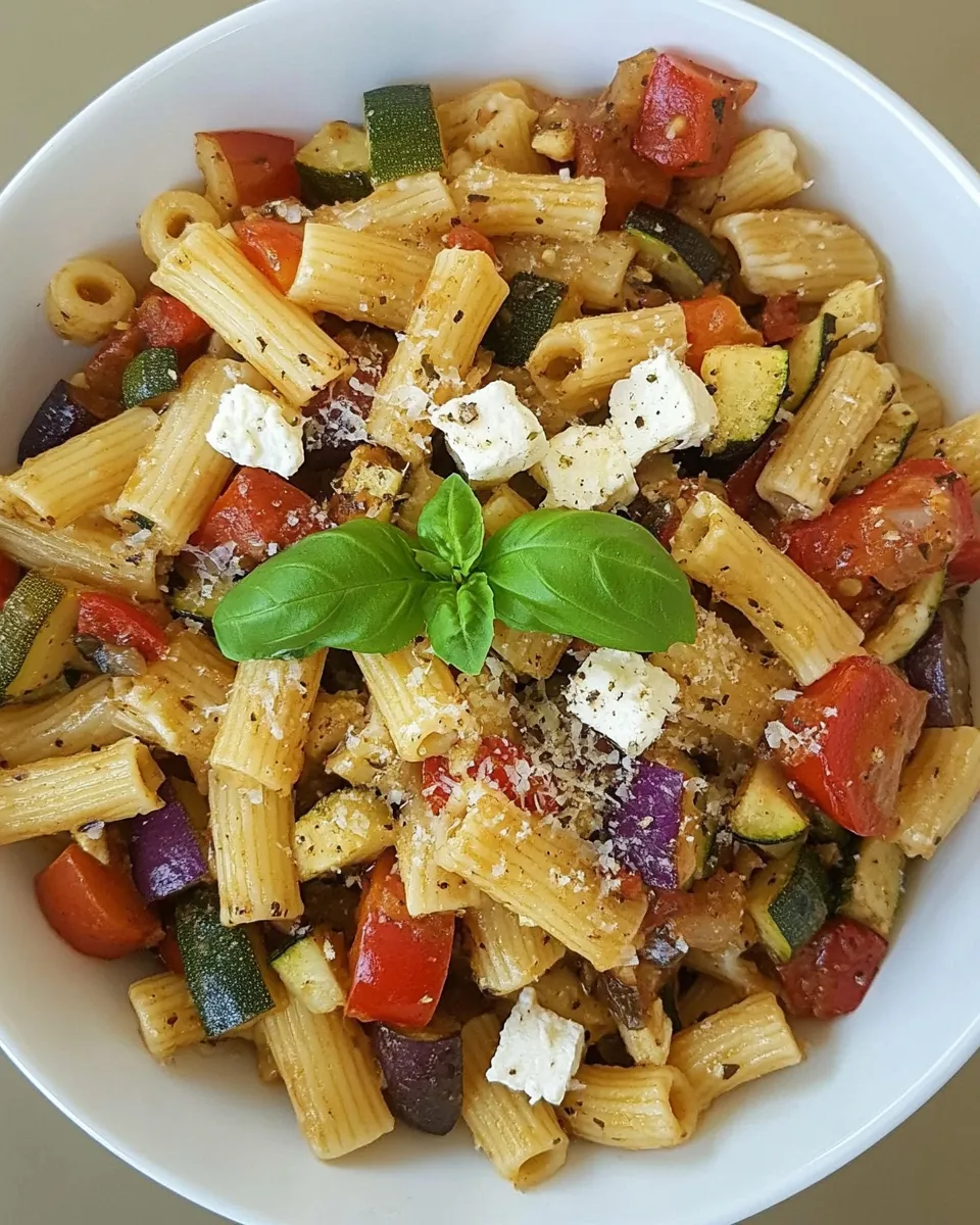Homemade Roasted Vegetable Pasta (Easy!) recipe photo