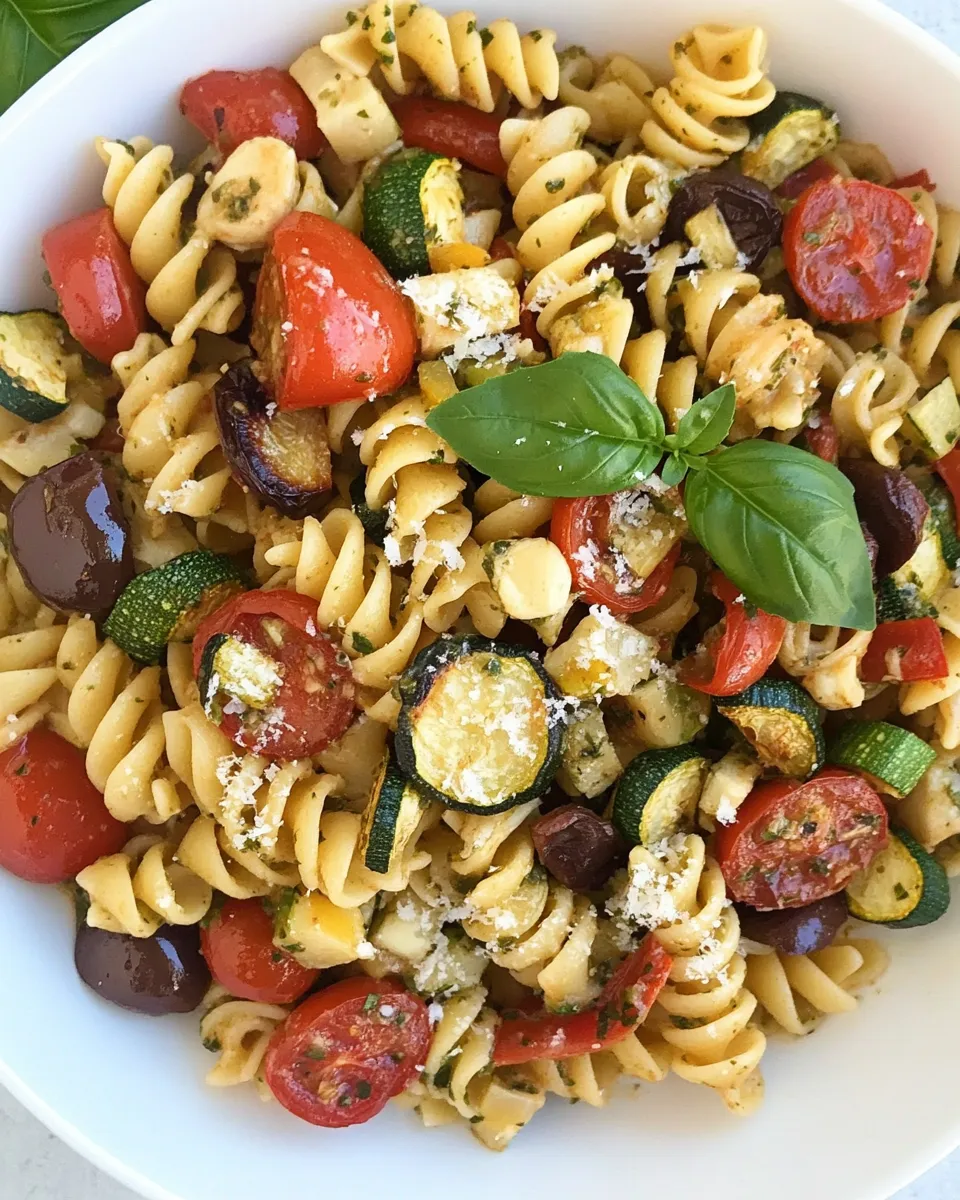 Easy Roasted Vegetable Pasta (Easy!) food shot