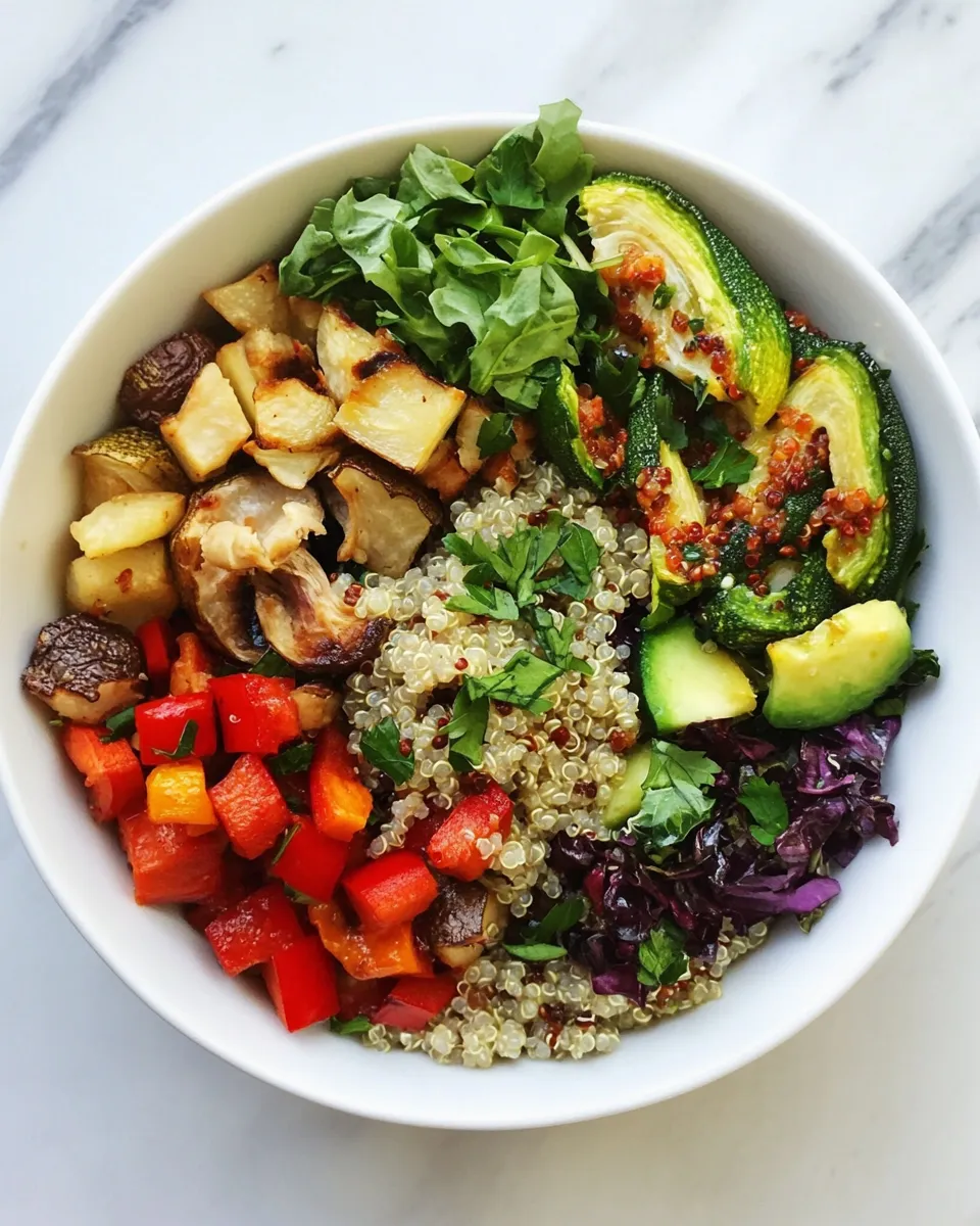 Easy Roasted Vegetable Quinoa Buddha Bowl recipe photo