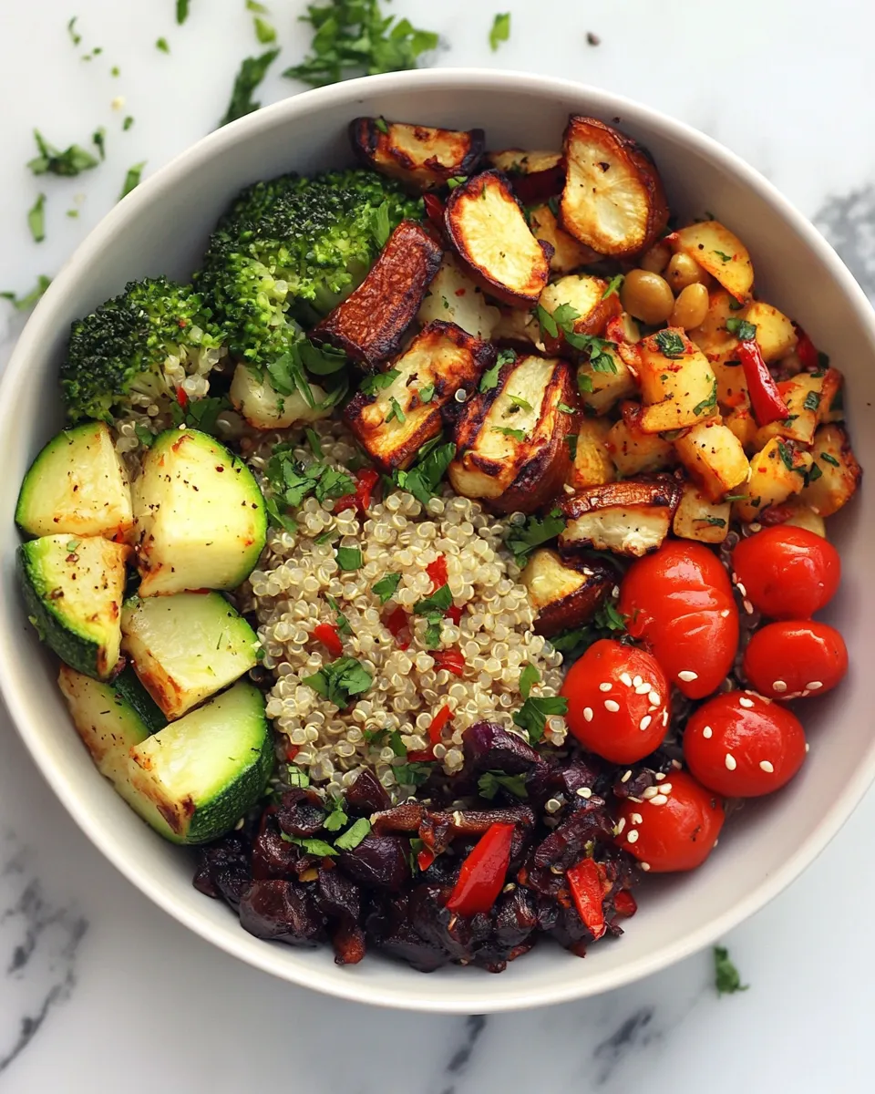 Delicious Roasted Vegetable Quinoa Buddha Bowl dish photo