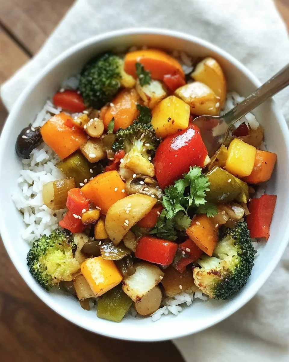 Easy Roasted Vegetable Teriyaki Bowls dish photo