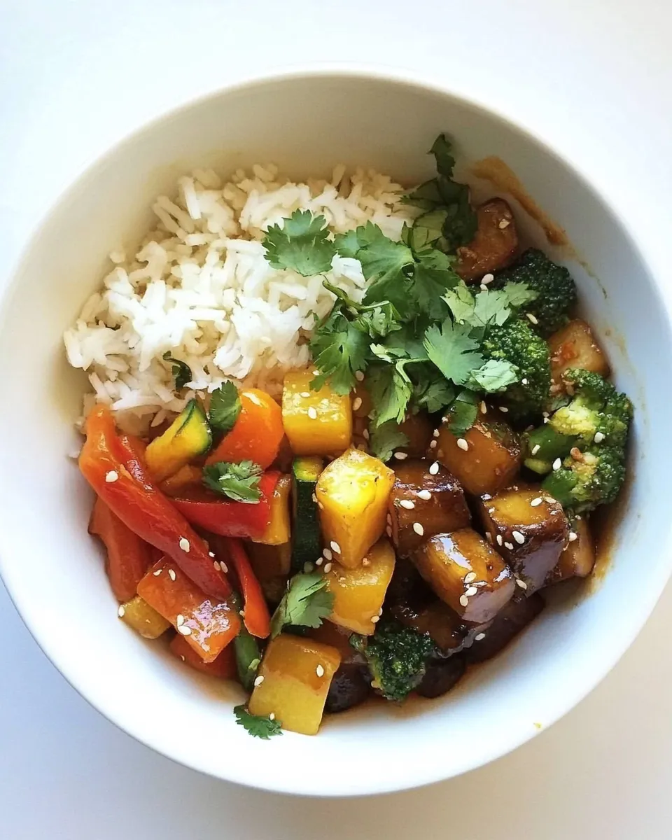 Perfect Roasted Vegetable Teriyaki Bowls plate image