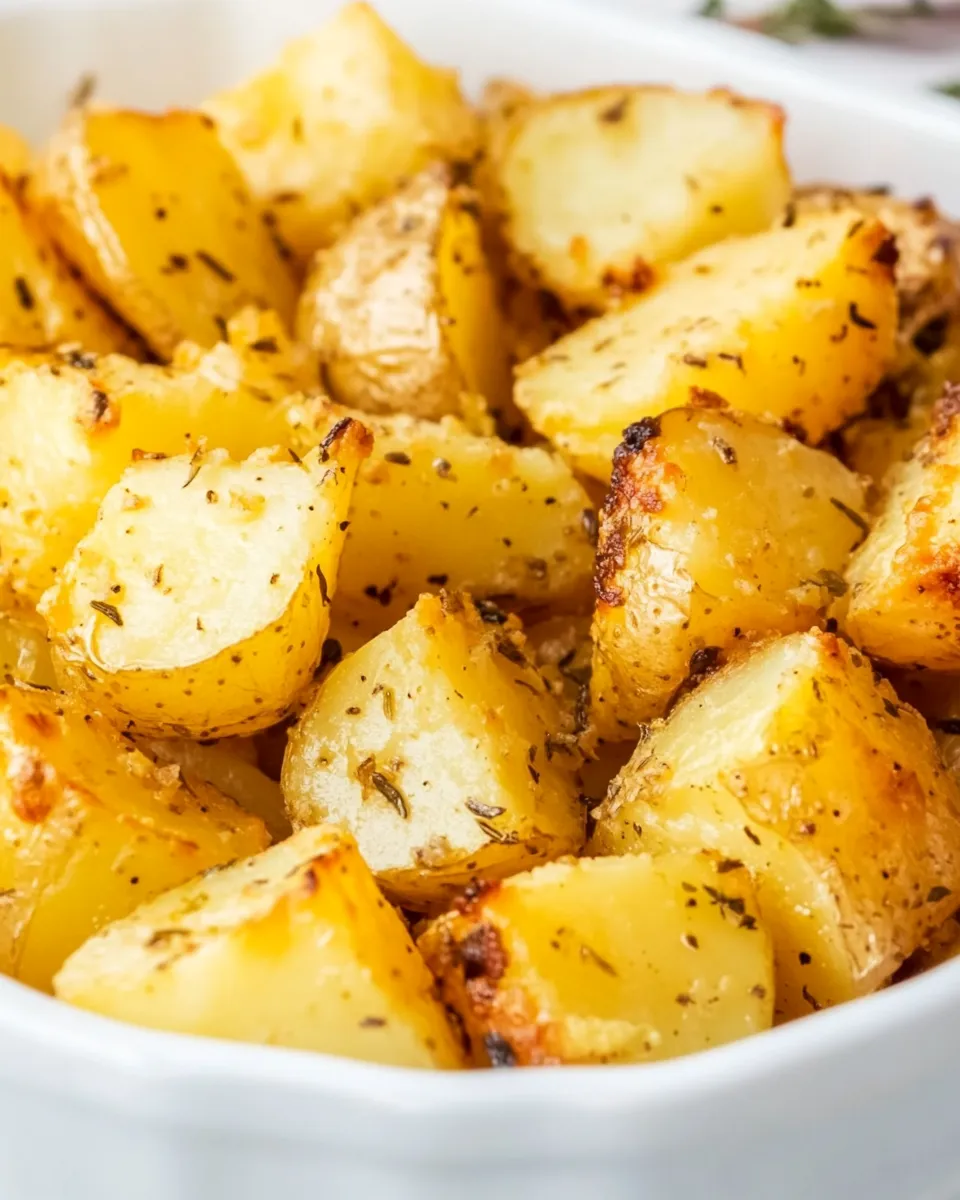 Delicious Roasted Yukon Gold Potatoes plate image