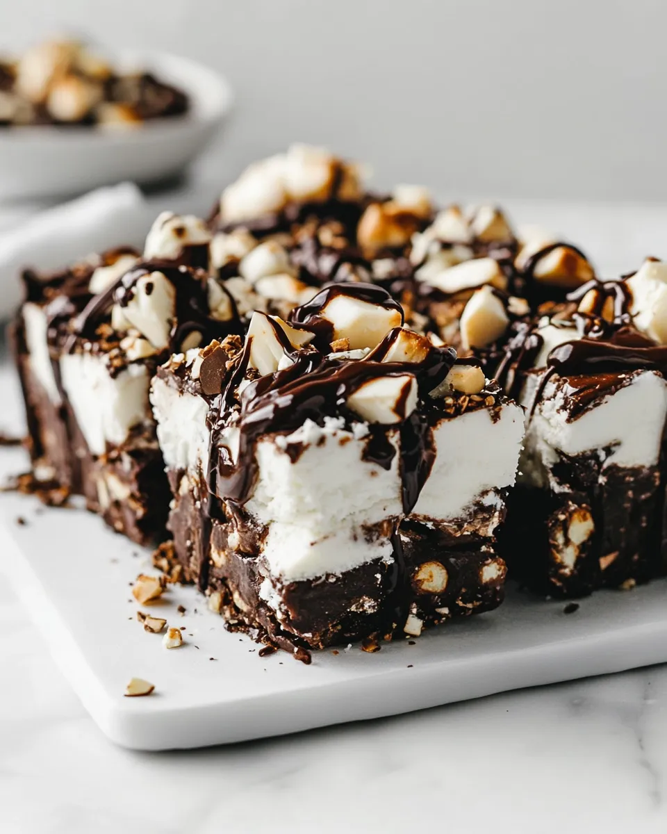 Delicious Rocky Road food shot