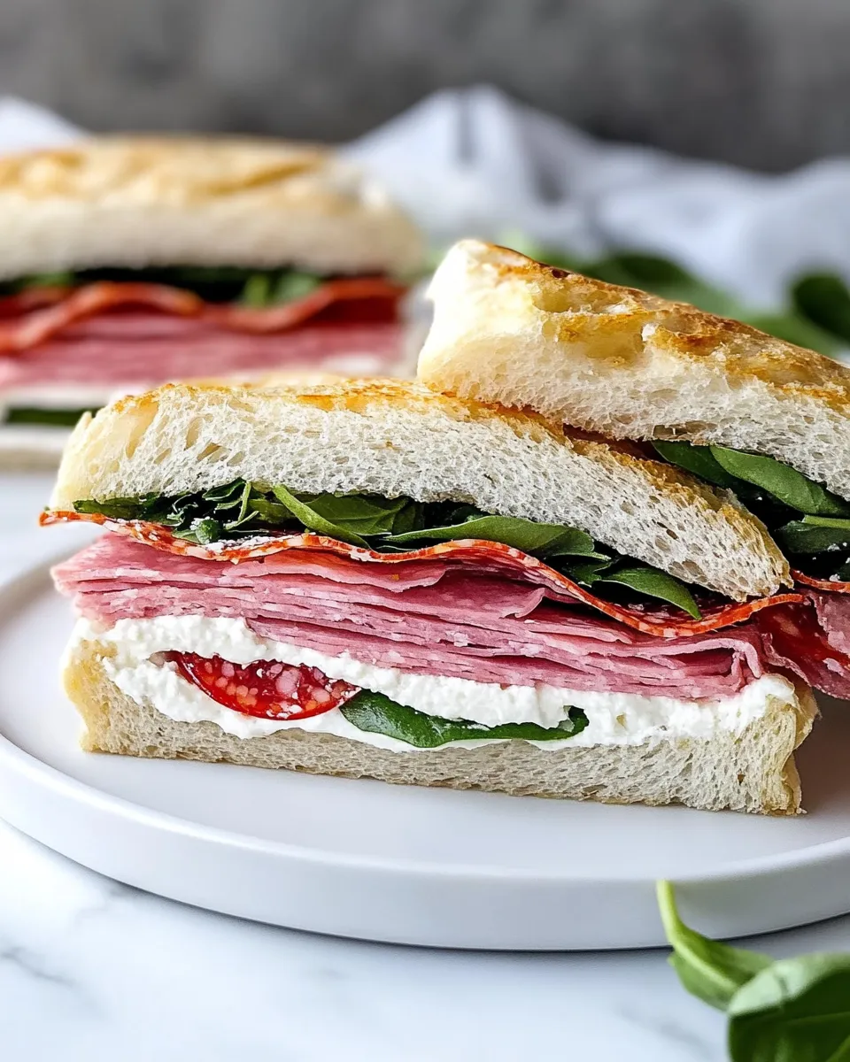 Delicious Salami Sandwich dish photo