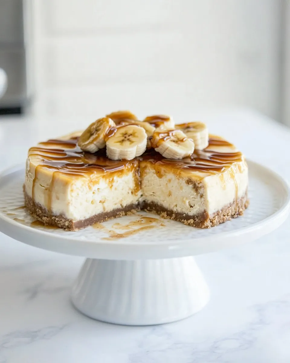 Classic Salted Caramel Banana Cheesecake image