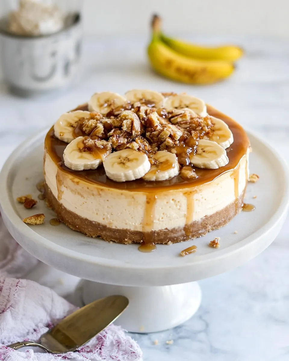 Easy Salted Caramel Banana Cheesecake recipe photo
