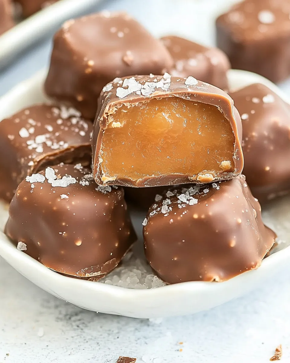 Homemade Salted Chocolate Covered Caramels photo