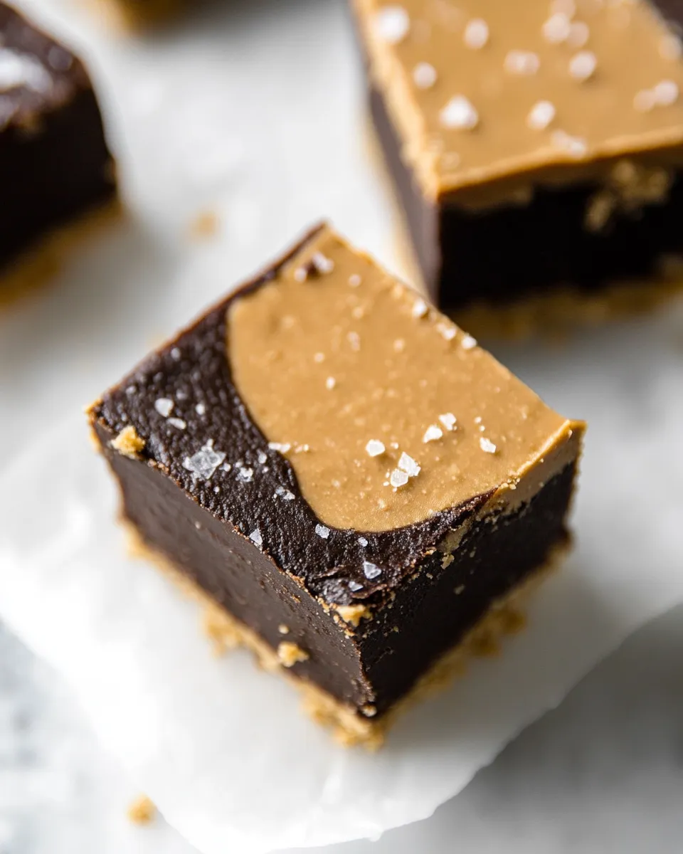 Delicious Salted Peanut Butter Cup Bars. picture