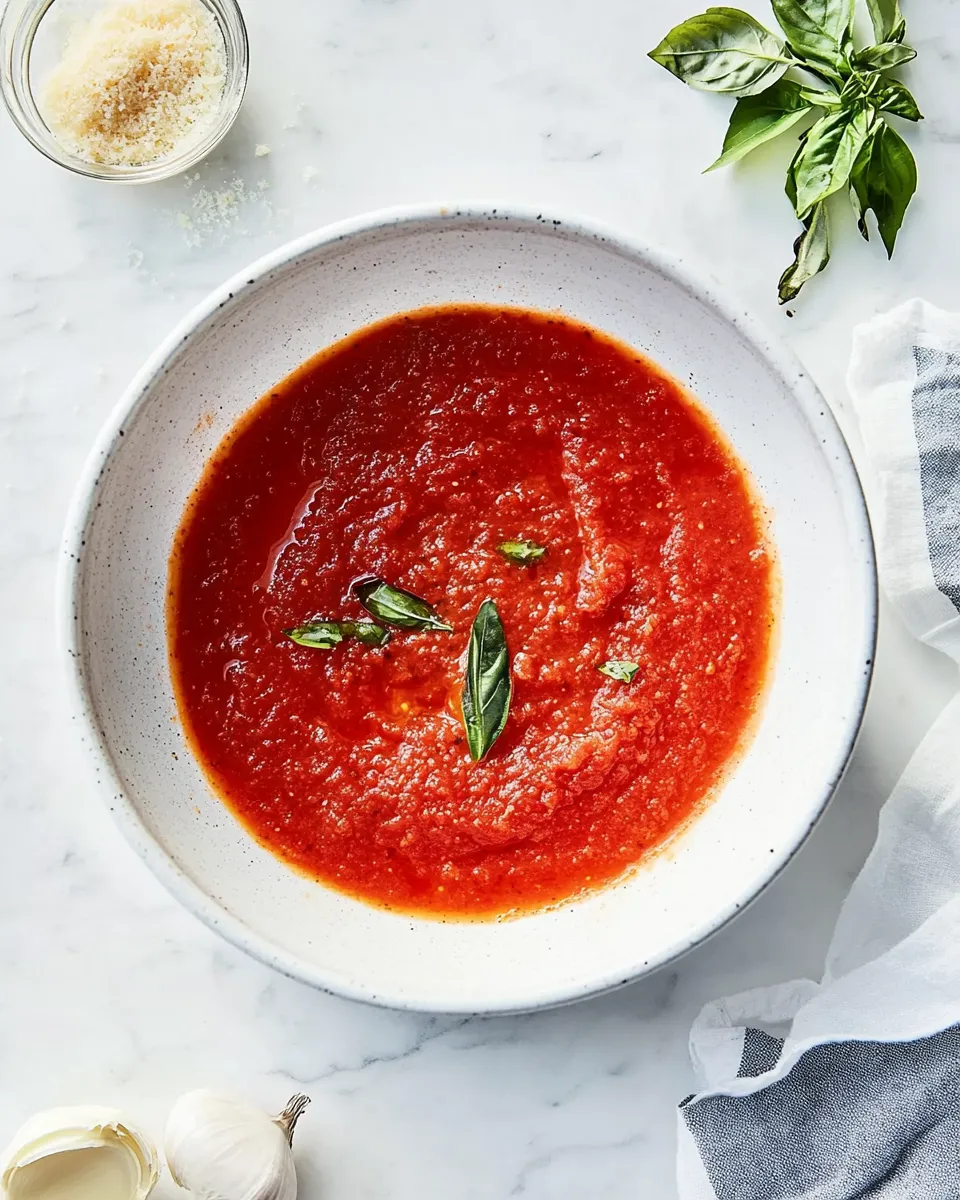 Delicious San Marzano Pizza Sauce food shot