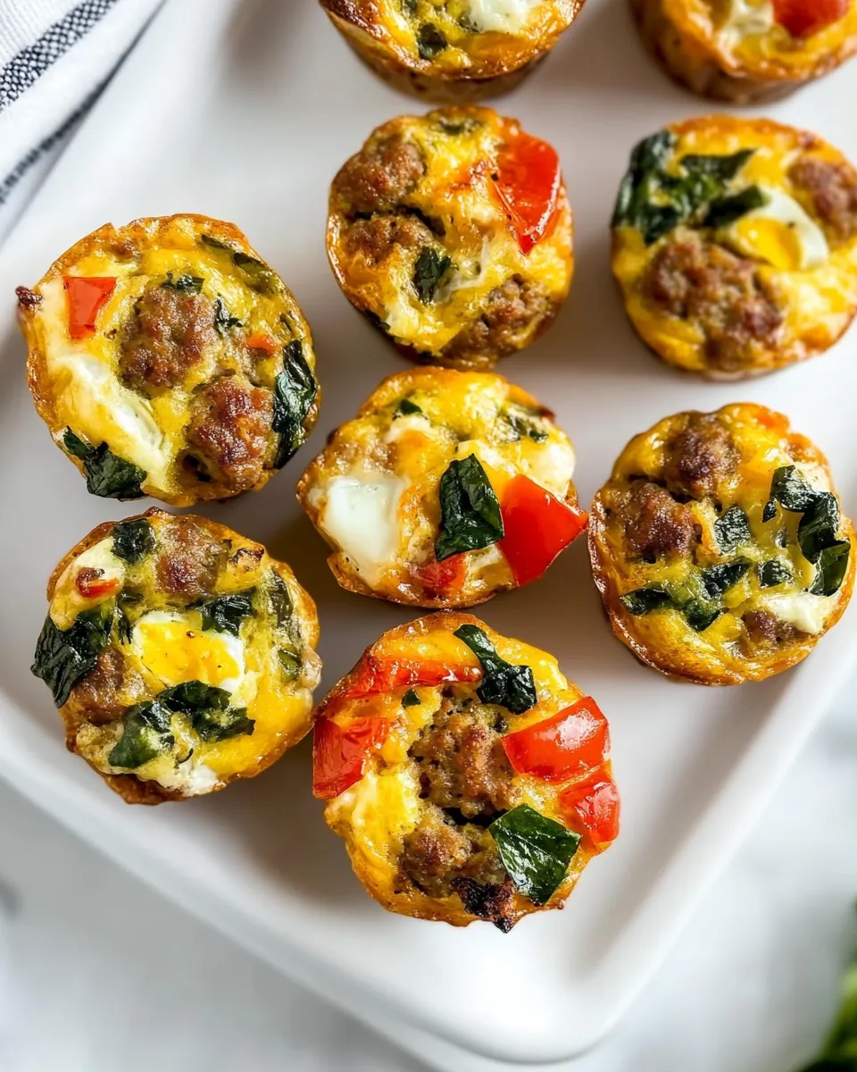 Delicious Sausage Egg Muffins plate image