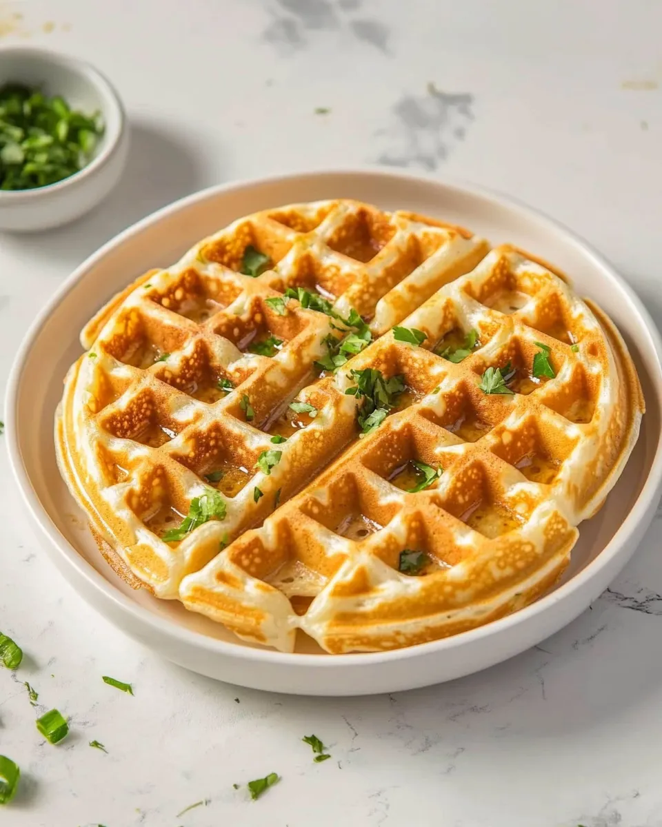 Easy Savory Waffles food shot