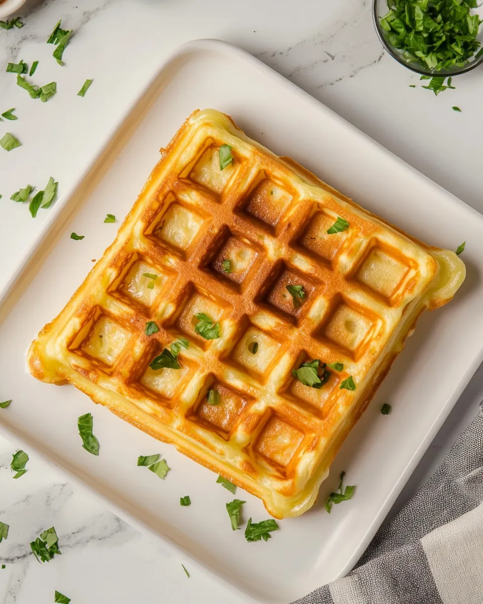Delicious Savory Waffles plate image