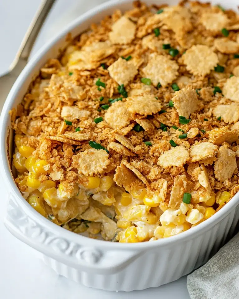 Delicious Scalloped Corn with Ritz Cracker Crunchies. recipe photo