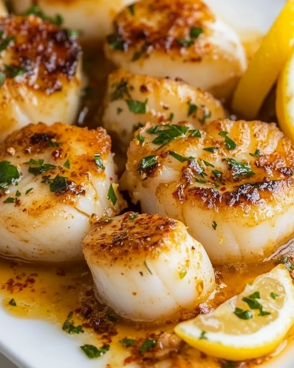 Easy Seared Lemon Paprika Garlic Butter Scallops recipe photo