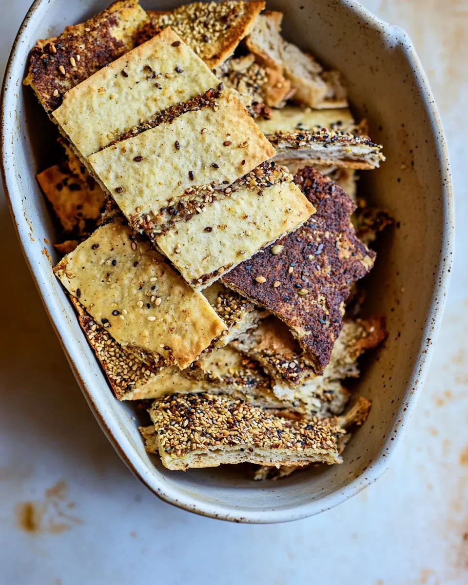 Delicious Seedy Furikake Crackers food shot