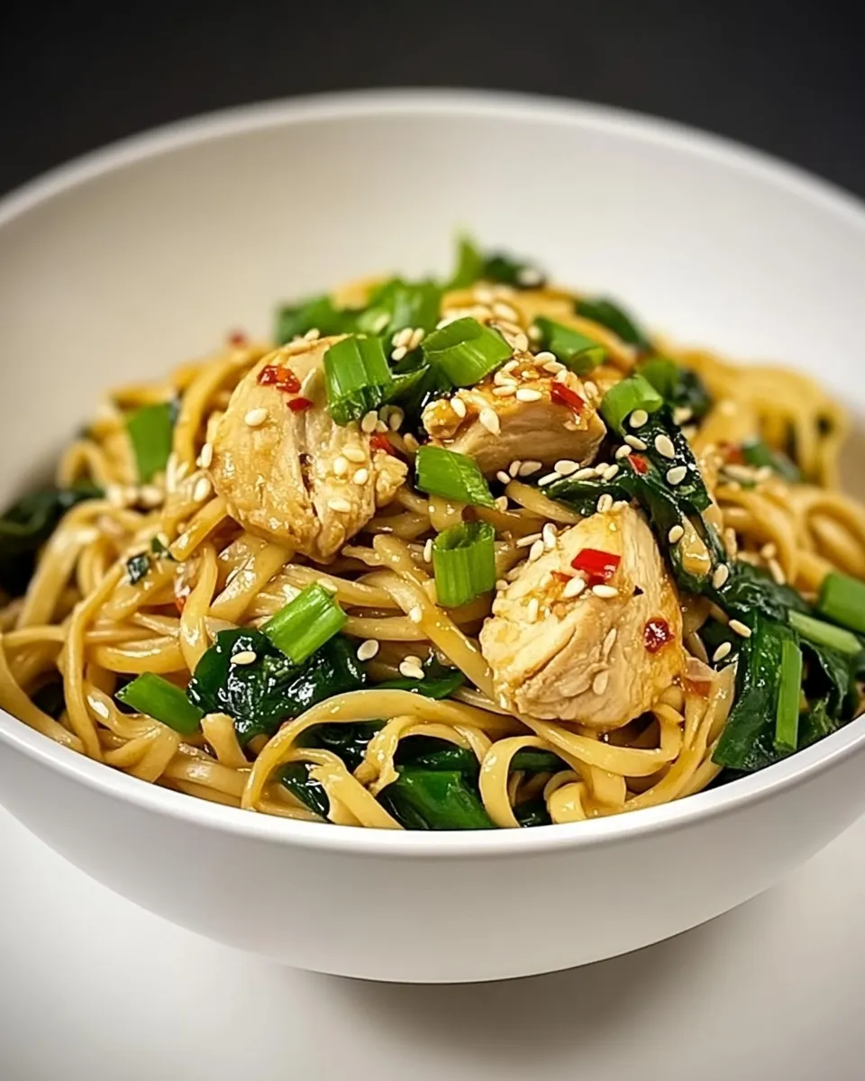 Classic Sesame Noodles with Chicken recipe image