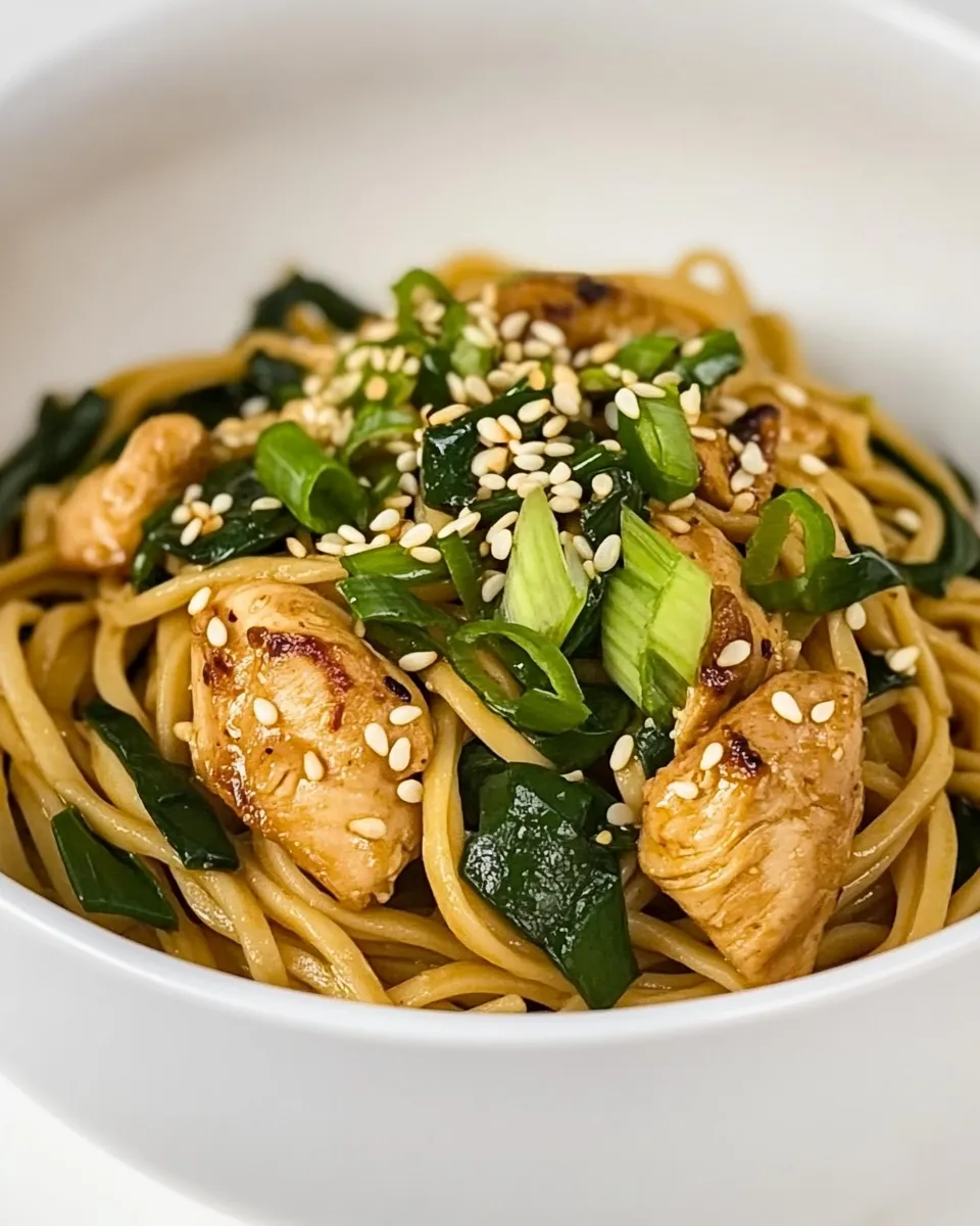 Easy Sesame Noodles with Chicken dish photo
