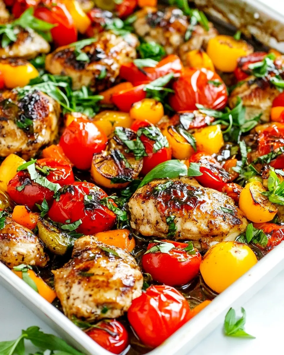 Easy Sheet Pan Honey Balsamic Chicken and Veggies photo
