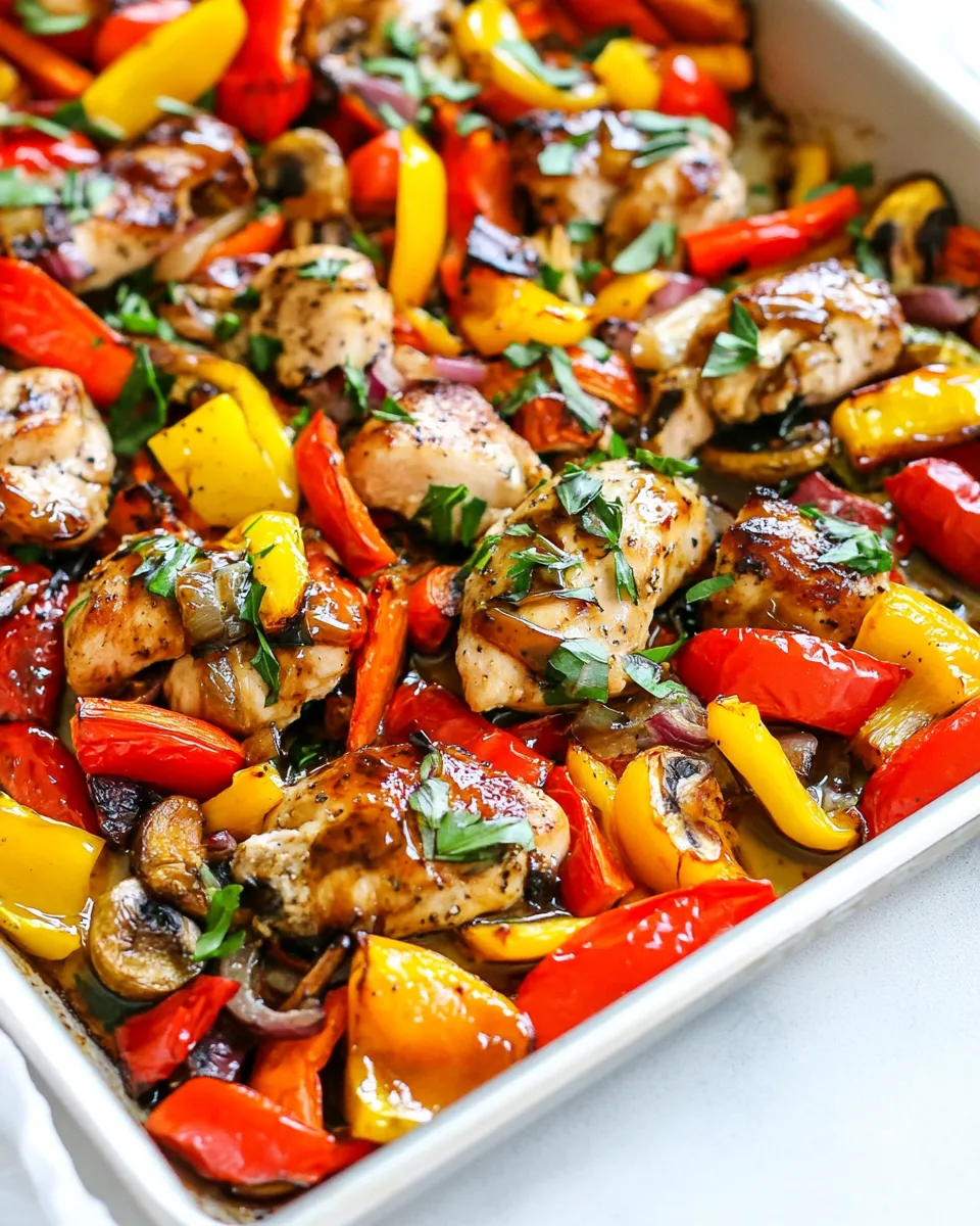 Classic Sheet Pan Honey Balsamic Chicken and Veggies dish photo