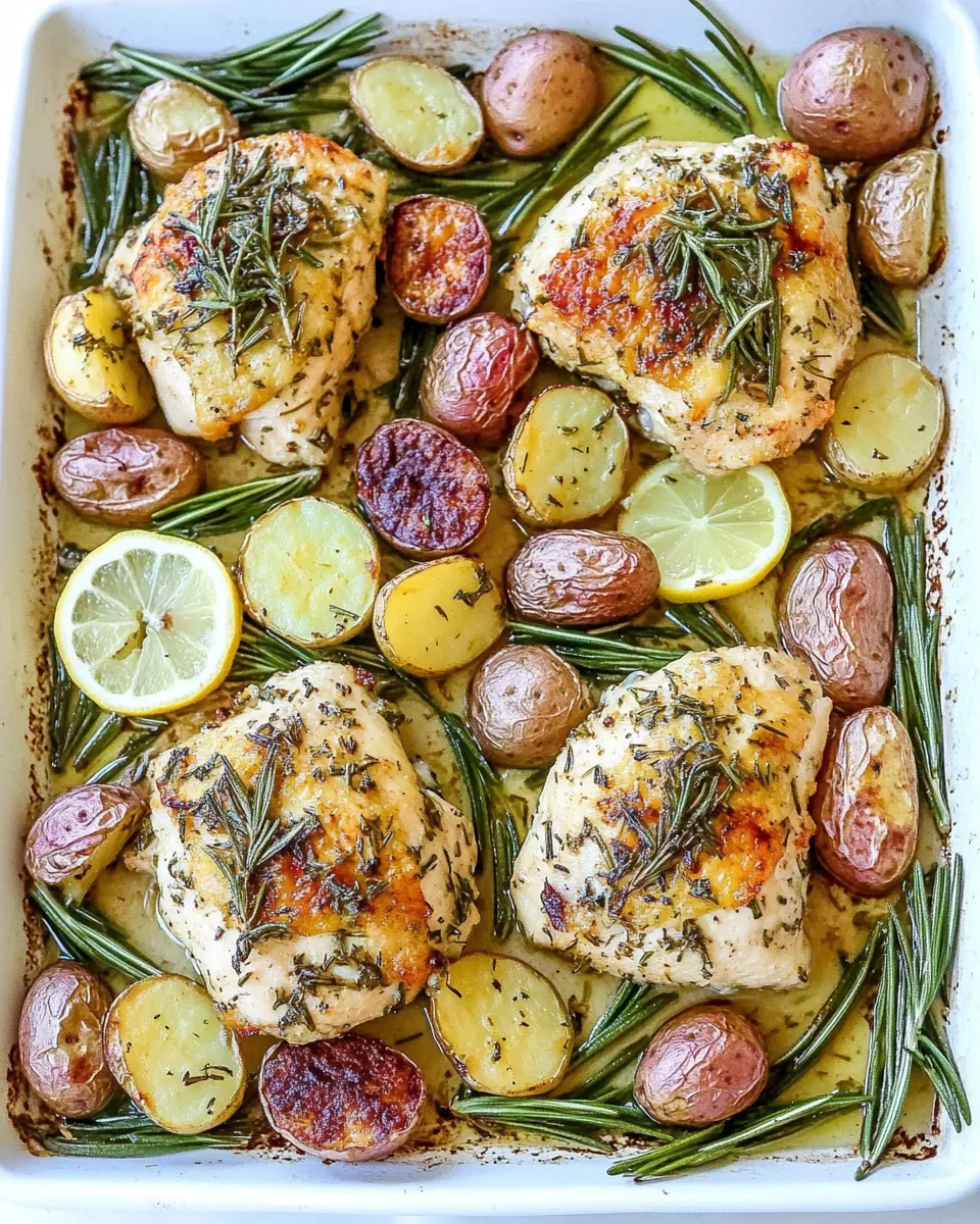 Classic Sheet Pan Lemon Rosemary Chicken and Potatoes dish photo