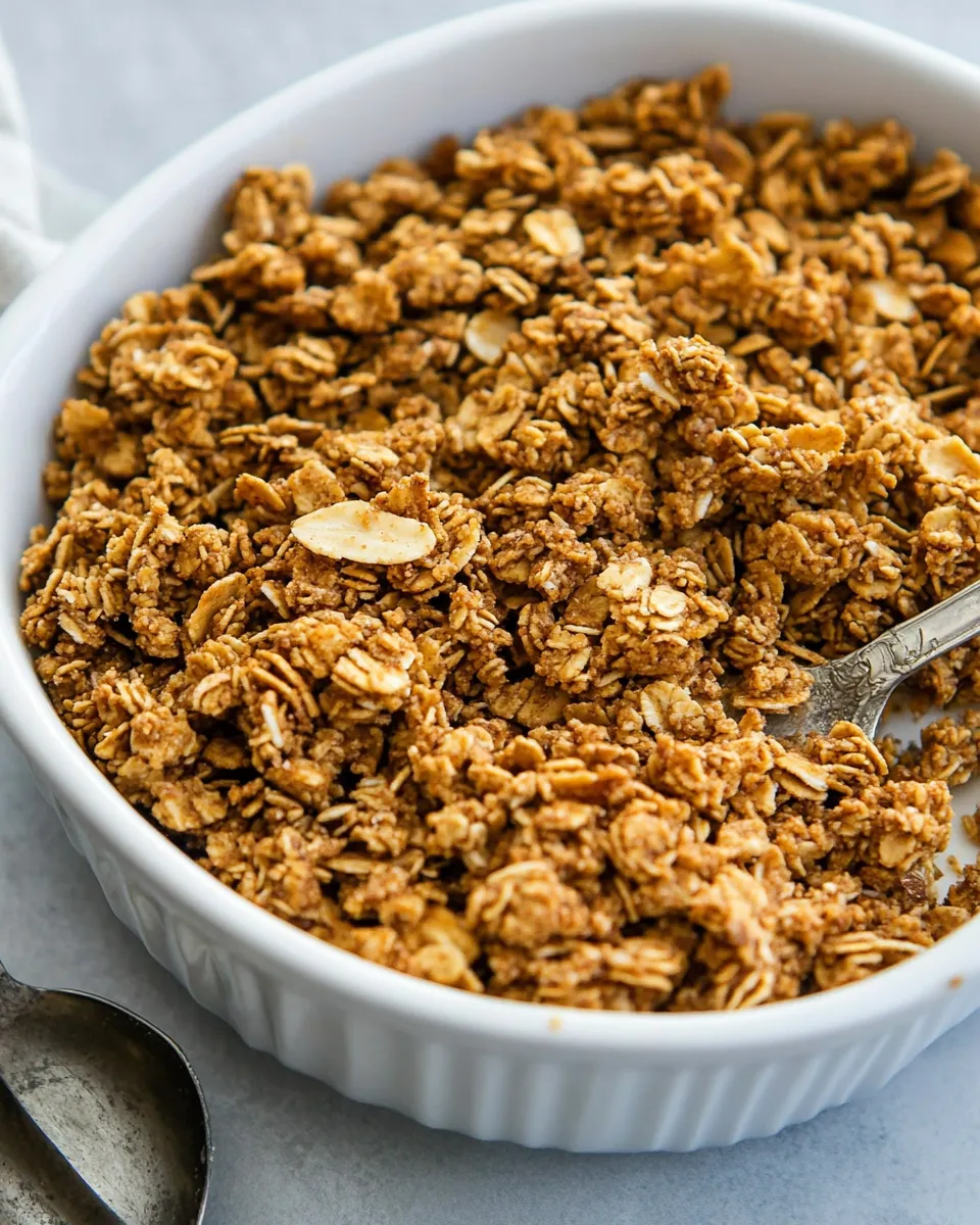 Easy Simple Crunchy Peanut Butter Granola recipe photo